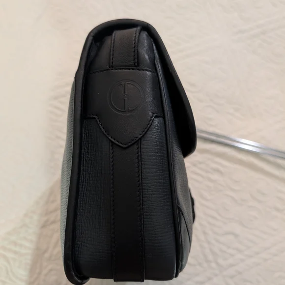 GUCCI Rare Vintage Shoulder Bag Crossbody Boar Skin Gold Hardware Leather Unisex - Picture 5 of 15